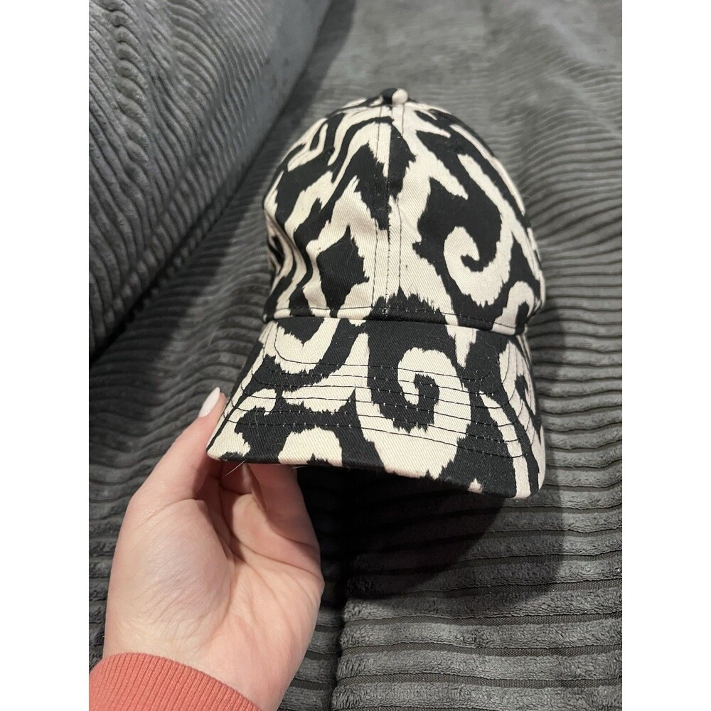 Black & white geometric psychedelic Upcountry Express snap back cap - Picture 2 of 7